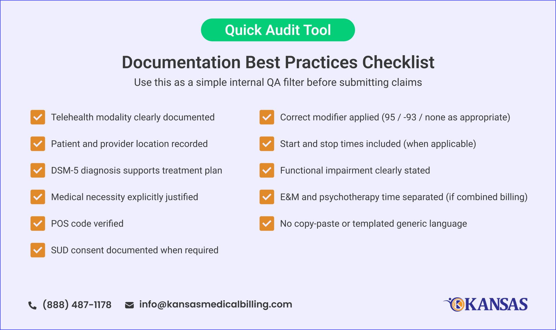 Documentation Best Practices Checklist (Quick Audit Tool)